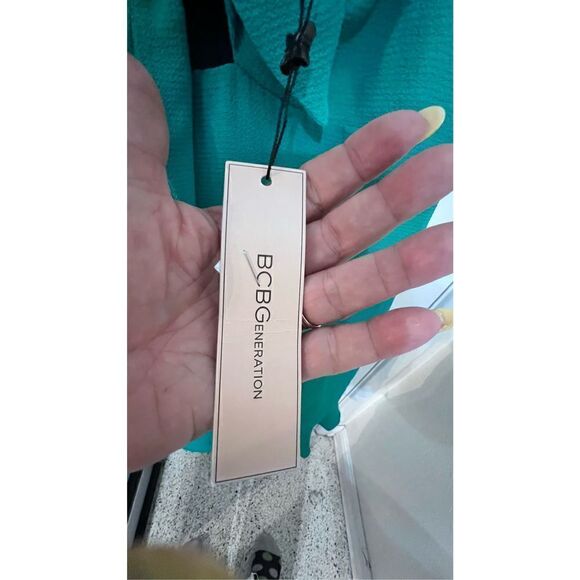 BCBGeneration Women's Knot Front Dress In Butterfly Green Size Medium NWT P1-113 - Picture 7 of 12